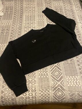 King Kong Cropped Crewneck Sweatshirt with Logo